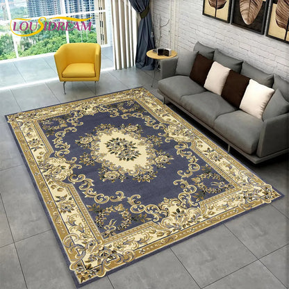 Turkey Persian Bohemian Area Rug Large,Carpet Rug for Living Room Bedroom Sofa Doormat Decoration,Kid Play Non-slip Floor Mat