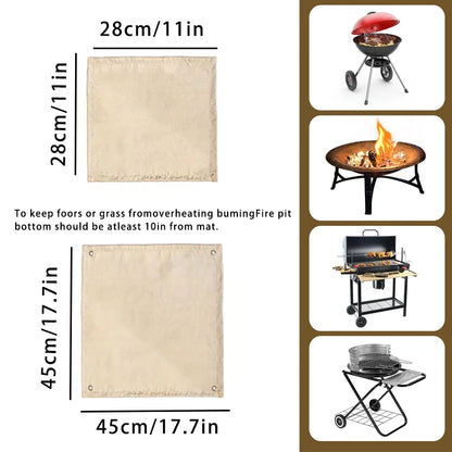 Fire pit mat - Multiple sizes to choose from - Barbecue fireproof blanket - Indoor and outdoor high-temperature flame-retardant