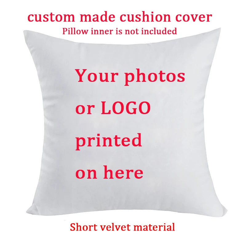DIY Customized Throw Pillow Custom Cushion Cover Home Decorative Square Wedding Pets Baby Picture Print Pillowcase Gift