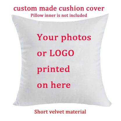 DIY Customized Throw Pillow Custom Cushion Cover Home Decorative Square Wedding Pets Baby Picture Print Pillowcase Gift