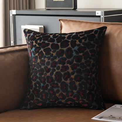 Luxury Leopard Print Velvet Throw Pillow Cover  Modern Animal Pattern Cushion Case Modern Decorative Pillows for Stylish Sofa