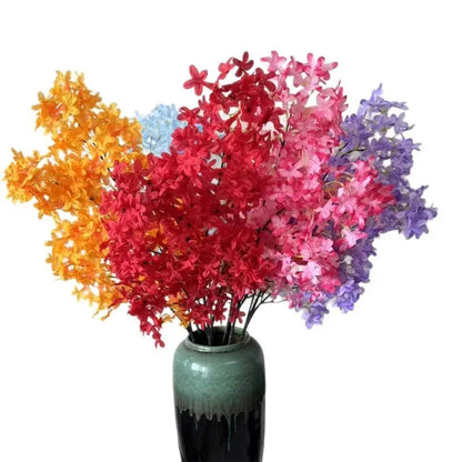 2/3Pack Large Artificial Cherry Blossom Plants | 95cm Realistic Red Flowers with Long Stems, Suitable for Indoor/Outdoor Decor