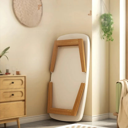 Foldable Solid Wood Coffee Table Space-Saving Multifunctional Desk for Small Apartment Minimalist Modern Kitchen Table