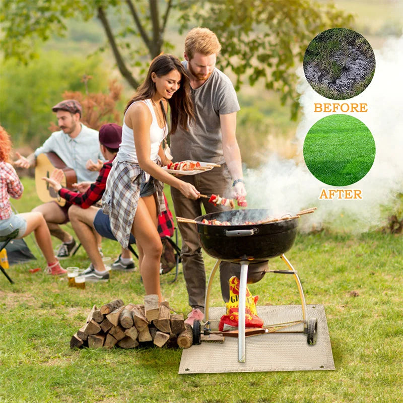 Fire pit mat - Multiple sizes to choose from - Barbecue fireproof blanket - Indoor and outdoor high-temperature flame-retardant