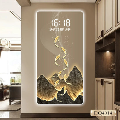 Living Room Painting wall clock house bedroom digital wall clock bedroom items luxury reloj de pared hallway Home decoration