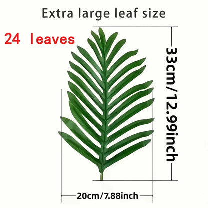 50-Inch Giant Artificial Palm Tree Realistic Full Lush Greenery Indoor Outdoor All-Season Decor for Home Office Wedding Party
