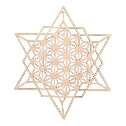 Wooden Wall Sign Flower of Life Shape Laser Cut Wood Wall Art Home Decor Handmade Coasters Craft Making Sacred Geometry Ornament
