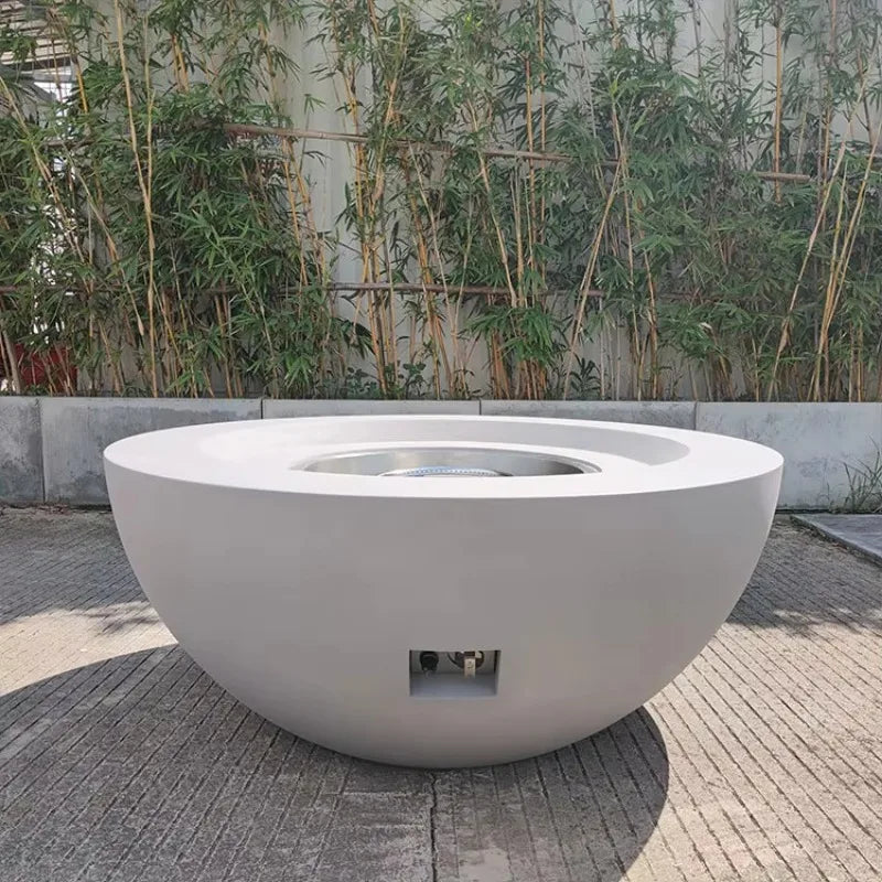 Large outdoor circular courtyard villa concrete fire pit suitable for outdoor setting