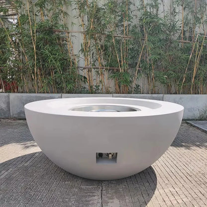 Large outdoor circular courtyard villa concrete fire pit suitable for outdoor setting