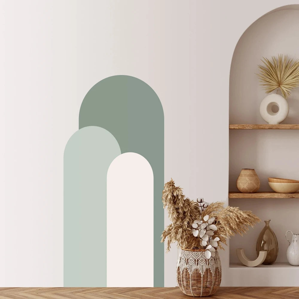Arch Wall Stickers 52*140cm Geometric Art Decorative Wallpaper Living Room Sofa Background Decoration Self Adhesive Stickers
