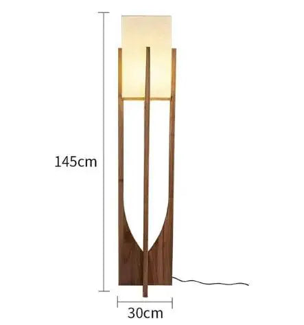 Fairbanks Floor Lamp Wooden Floor Lamp for  Living Room Bedroom Sofa Bedside Solid Nordic Designers Floor Lamps