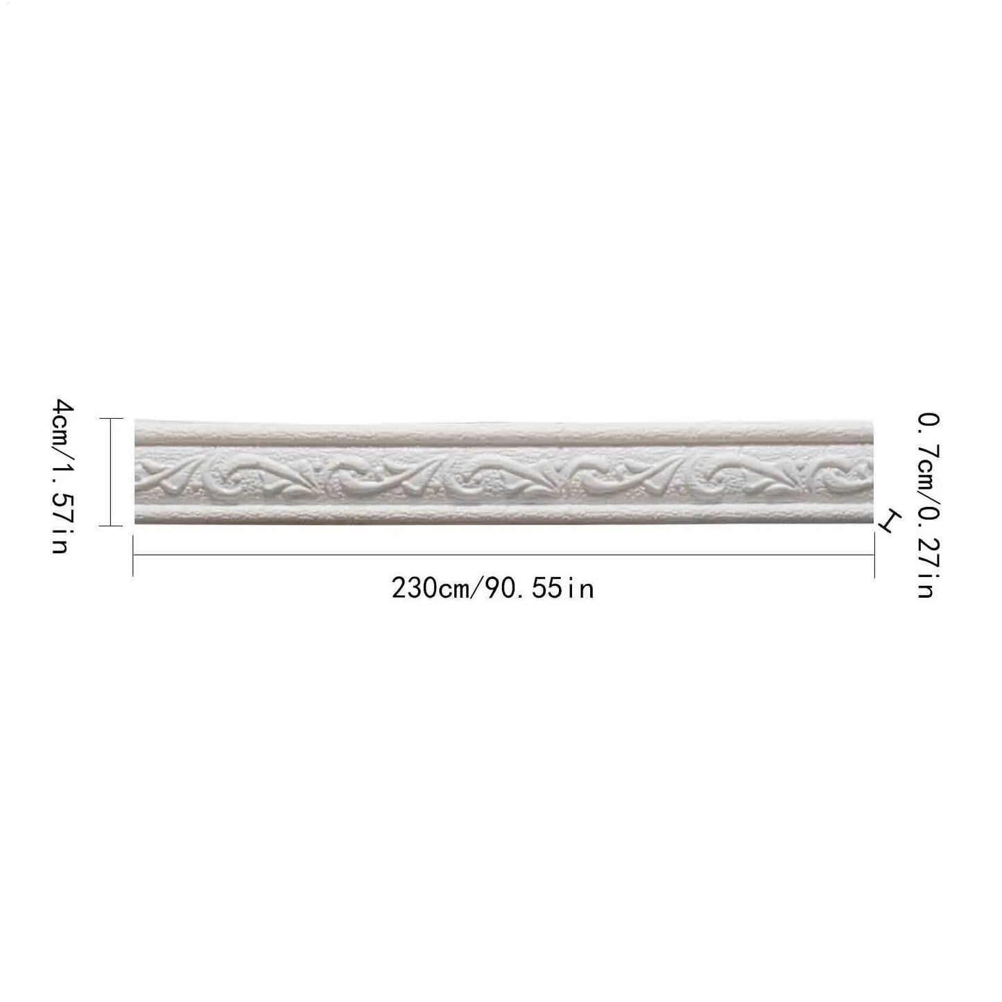 Self Adhesive Wall Border Strip Waterproof Wall Trim Line Wallpaper Skirting Border 3D Decor TV Background Wall Sticker for Home