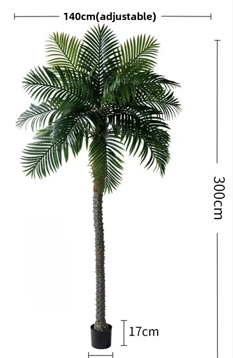 Coconut Tree Palm Tree 180cm/220cm/250cm/300cm Stimulation Indoor/outdoor Hotel Decorative Artificial Plants（without coconuts）