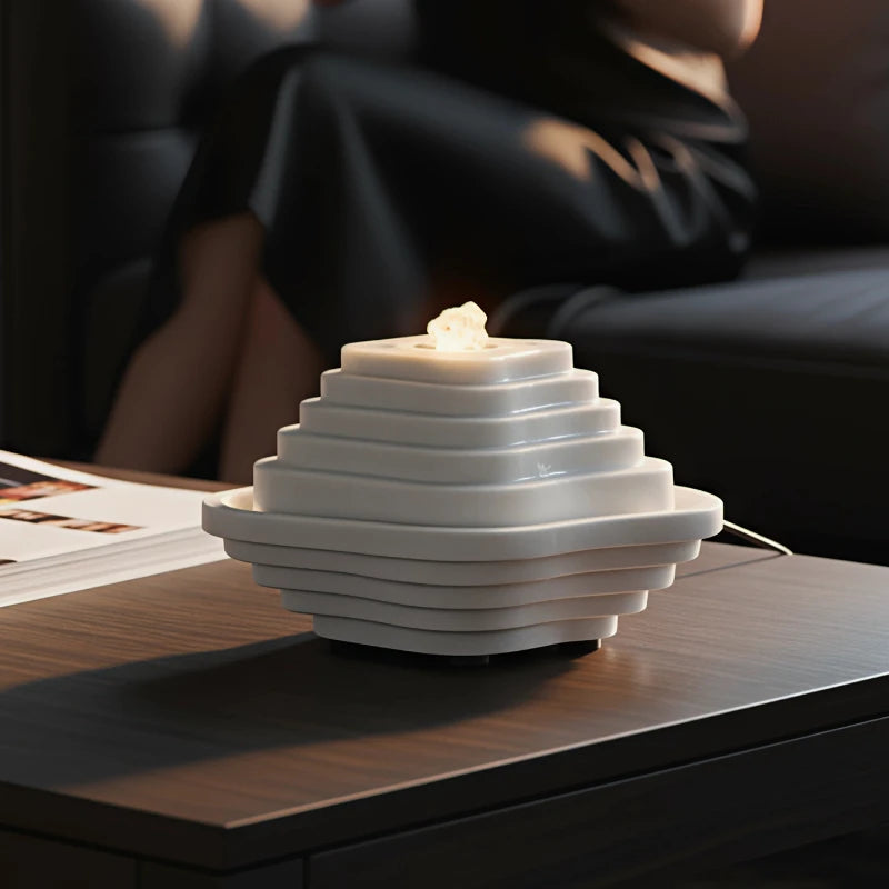 Indoor Landscape Tea Room Fountain Ornament Circulating Water Light Luxury High-end Living Room Hotel Shop Opening Gift