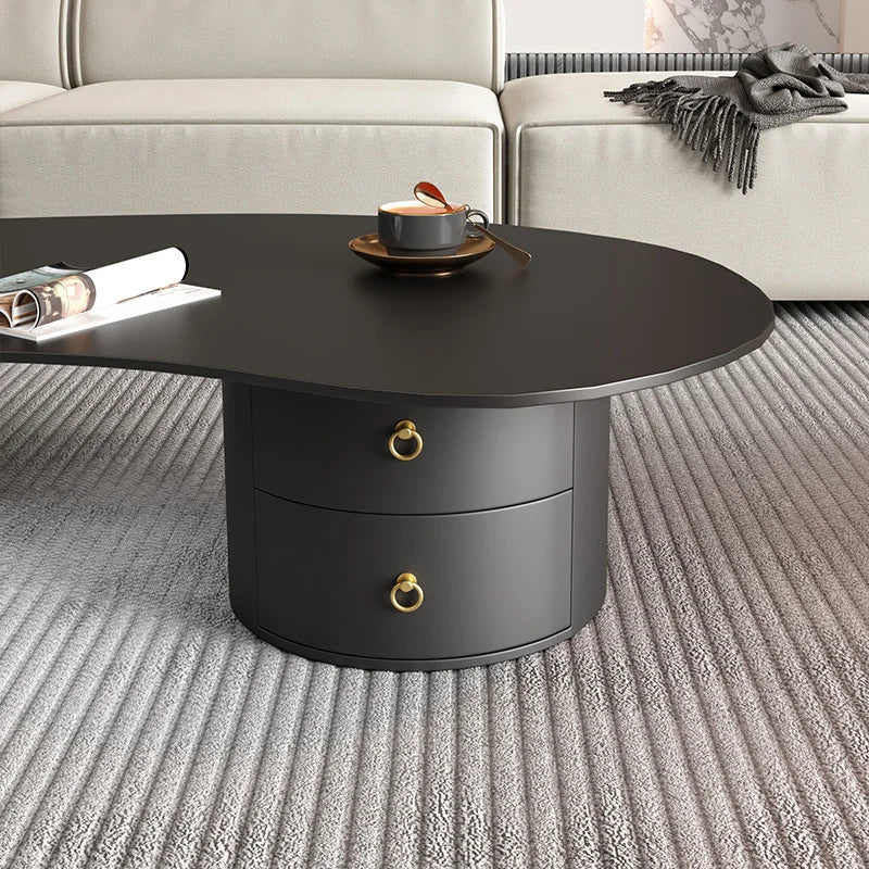 Irregular Modern Coffee Table Accessories Black Small Outdoor Coffee Tables Living Room Drawers Table Basse De Salon Home Decor