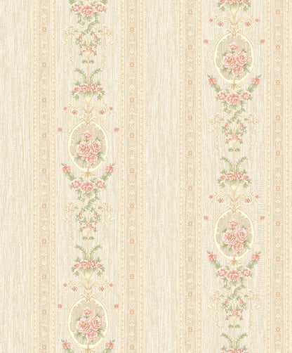 American Pastoral Non-Woven Wallpaper 3D Three-Dimensional Background Wall Home Bedroom Living Room Ab Matching Floral Wallpaper