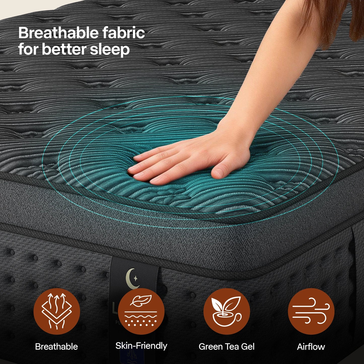 LayRoad 12/14Inch Memory Foam Spring Mattress Single/Double/Queen/King Sizes Boxed Mattress Medium Firmness Pressure Relief