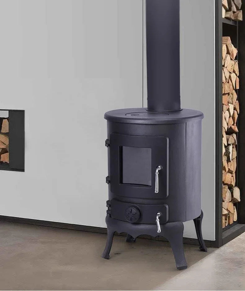 Wood-burning Fireplace Indoor Heating Iron Chimney decor fireplaces Fire Pit Large Bonfire European style postmodern