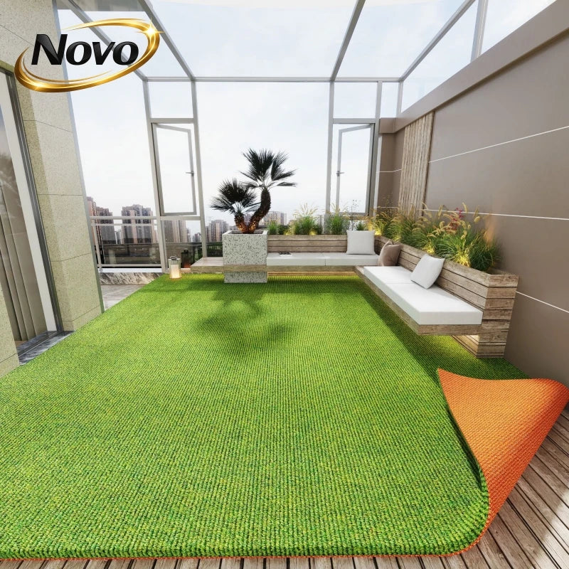 Multi-size Artificial Turf Flooring Outdoor Grass Carpet for Terrace Balcony Patio Waterproof Wear Resistant Rug Ground Cover