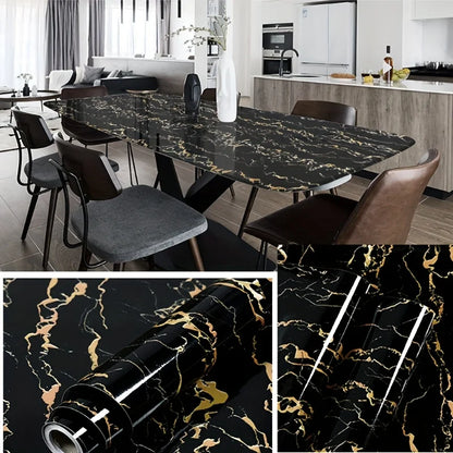 Oil-Proof and Waterproof Marble Wallpaper, Self-Adhesive Home Renovation Decorative Sticker