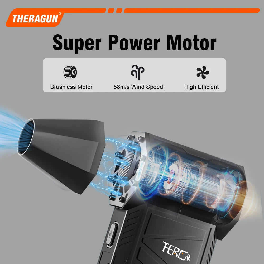 Updated X3Ultra Mini Turbo Fan Jet Electric Duster 4-speed Adjustable 180,000RPM Wind Speed 58m/s Car/PC Cleaning Tools