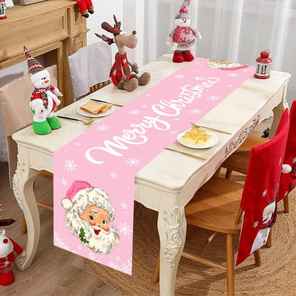 Santa Claus Christmas Table Runner Merry Christmas Decoration for Home 2025 Xmas Party Table Decor Navidad Noel New Year 2026