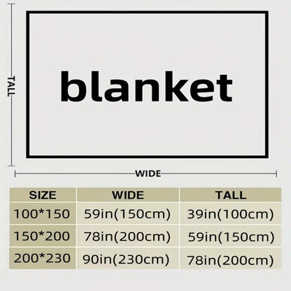 1 blue striped blanket - thickened blanket, modern and simple design, four seasons office nap blanket, suitable for bed or sofa.
