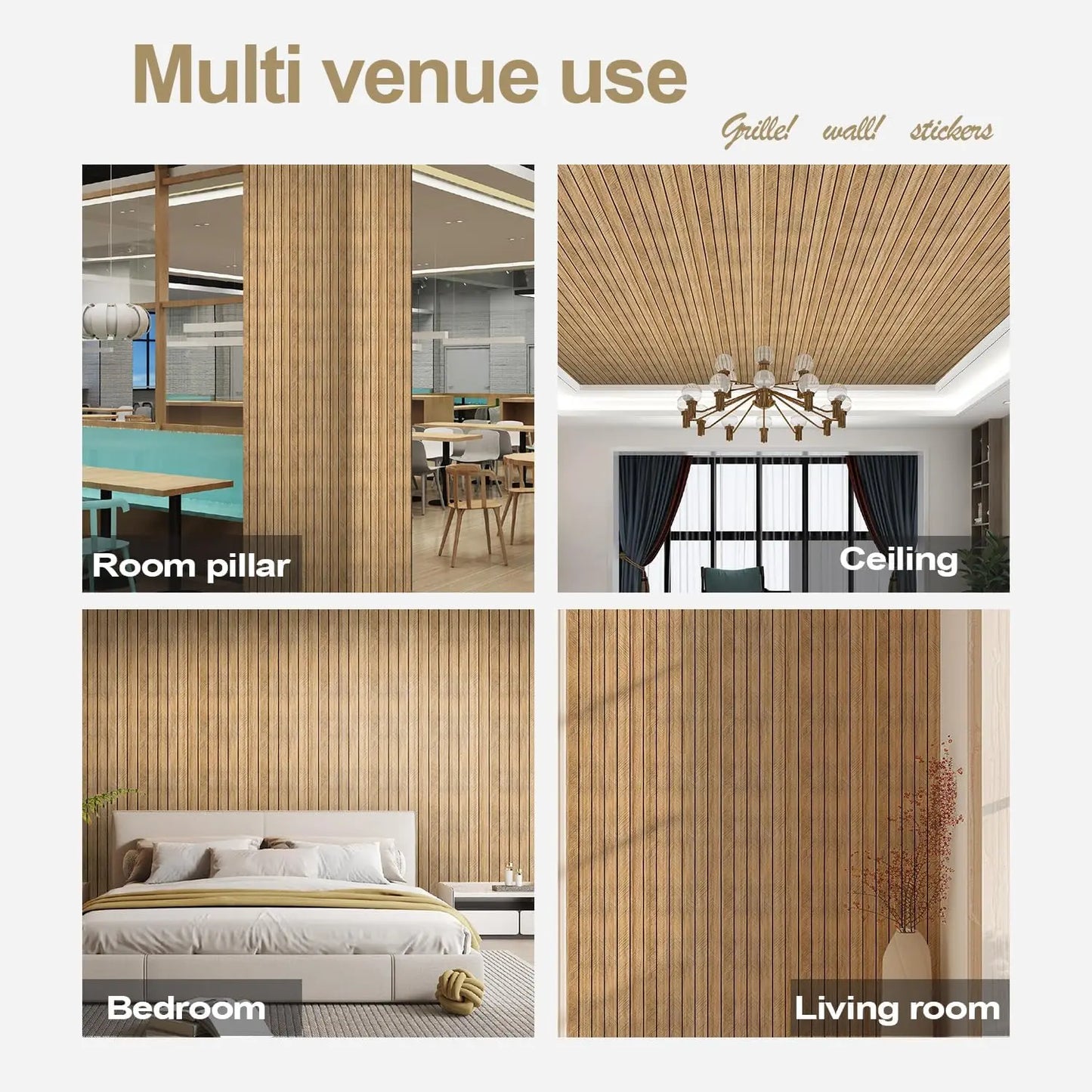 40cmX3M Faux Grille Wood Pattern Wallpaper Self Adhesive New Simple Chinese Style for Restaurant Barbershop Hotel Wall Decor
