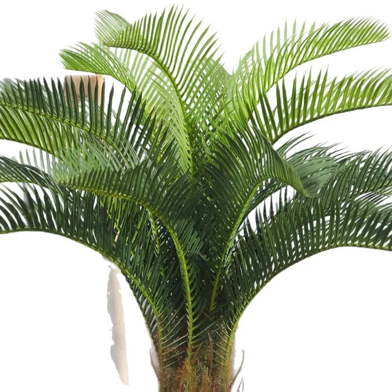 Indoor and outdoor decorative plants artificial iron trees potted large cycad fake green plants