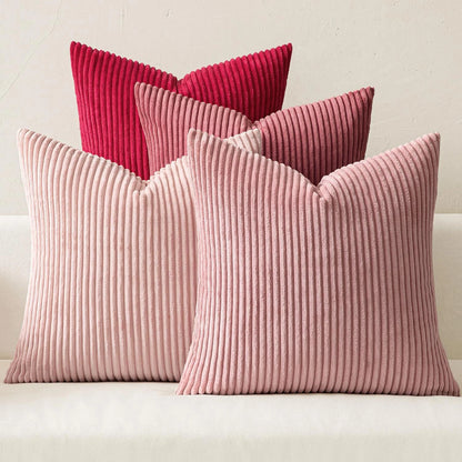 4pcs Boho Farmhouse Throw Pillow Covers Mordern Nordic Cushion Covers Soft Corduroy(pillowcases without inserts)
