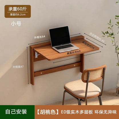 Multifunctional Wall Mounted Folding Dining Table Hidden Desk for Small Space Ultra Thin Storage Unit Study Computer Desk