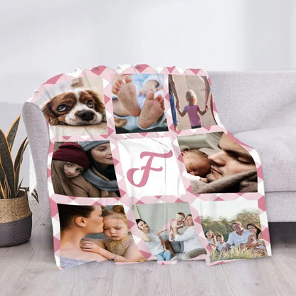 Custom Blanket With Picture Collage Customized Blankets Birthday Souvenir Christmas Gifts Personalized Throw Blanket