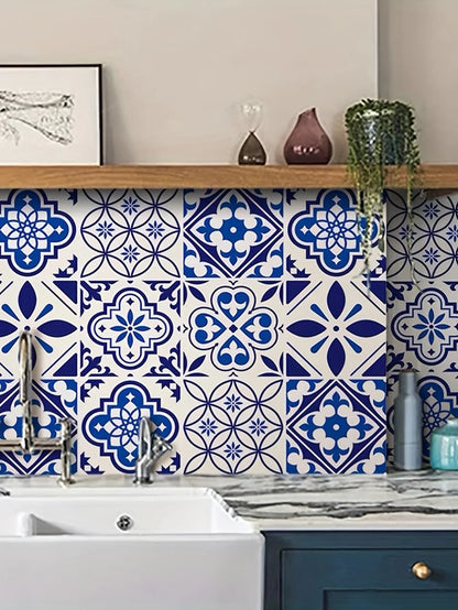 1 Roll of Self-Adhesive Wallpaper, Autumn-Themed Desktop Aesthetic Tile Wallpaper, Oil-Resistant Wallpaper for Kitchen Stoves, Geometric Pattern Self-Adhesive Wallpaper for Bathroom