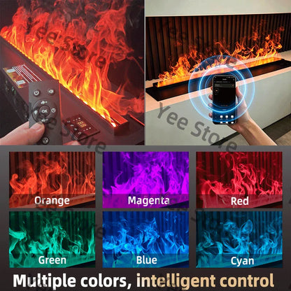 Electric Water Vapor Atomized Fireplace Customized Room TV Stand Decoration Humidifier 3D Vapour Fog Steam Flame Indoor
