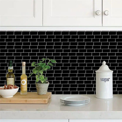 3D Grey Brick Durable DIY Wall Sticker Waterproof Removable Home Decor Grey Brick 3D Wallpaper Kitchen