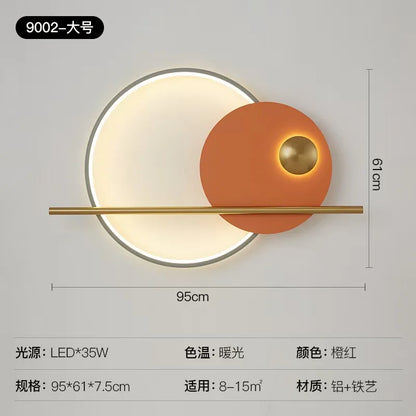 Living room wall lamp decoration light luxury circular sofa background  atmosphere lighting simple modern Nordic bedroom lamp