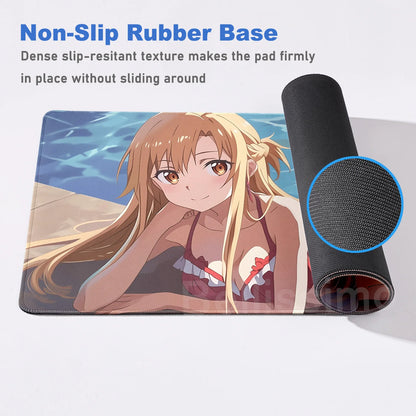 Anime Many Exquisite Wallpaper Sword Art Online SAO Mouse Pad Pretty Asuna Mousepad Non-slip Wear-resistant Game Large Desk Mats