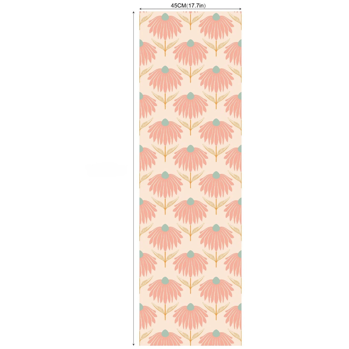 2m/3m Self Adhesive Wallpaper Rural Flowers Retro Plants Background Wall Paper Bedroom Entrance Renovation Wall Sticker