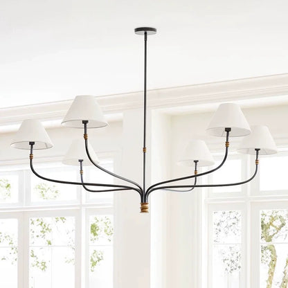 Rustic chandeliers Elegant and Warm black amd gold lights for Living Room Dining Table Lights Indoor Lighting Lusters Fixture