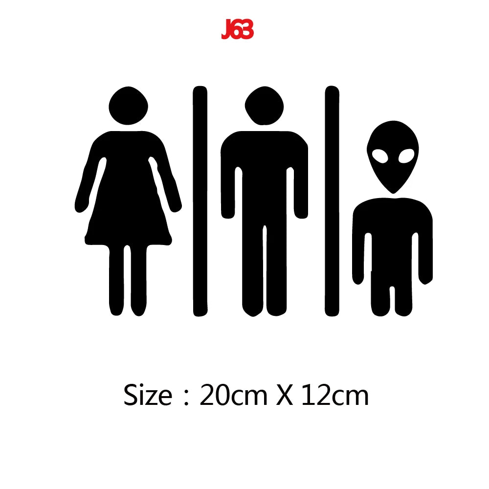 1 pc Cartoon Style Toilet and WC wallpaper Waterproof Wall Stickers Home Decor For washroom bathroom door Vinyl Art Decal