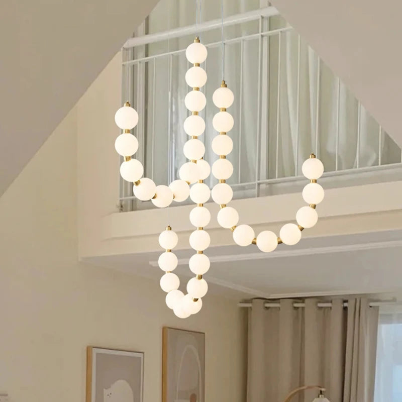 Nordic home decoration, stair chandelier, living room and dining room Pendant lights, ceiling light, indoor lighting
