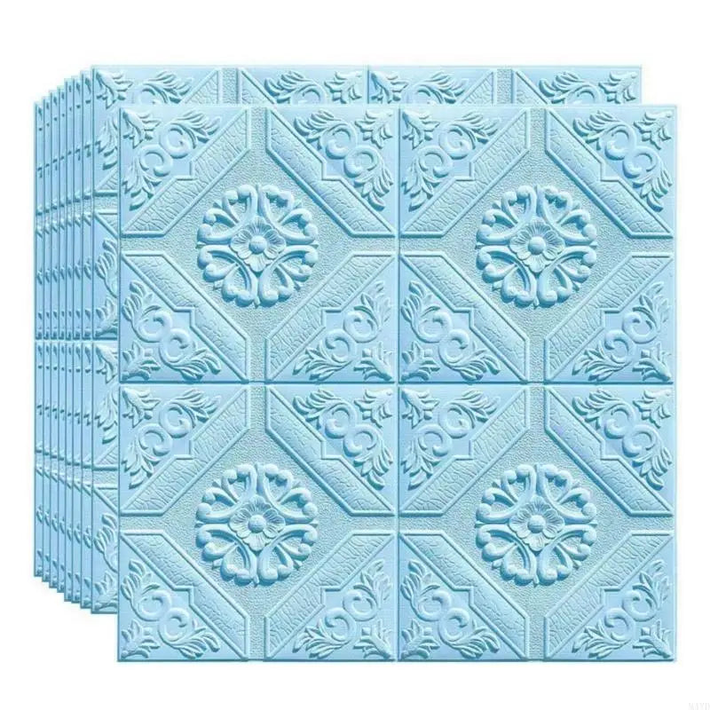 10Pcs Removable Tile Brick Wall Sticker Waterproof Background Wall Wallpaper For Home Office Decoration Easy to Install M4YD