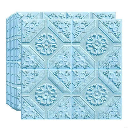10Pcs Removable Tile Brick Wall Sticker Waterproof Background Wall Wallpaper For Home Office Decoration Easy to Install M4YD