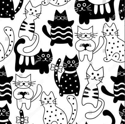 Custom Theme Nordic Cat Wallpaper Mural for Children's Bedroom Background Blue Cat Wall paper Art Boys Girls animal Home Decor