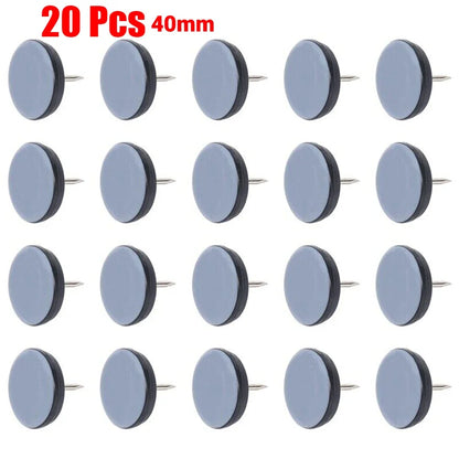 20Pcs Furniture Leg Sliders Pads With Nail Feet Furniture Moving Gliders Mover Floor Protector for Tables Sofas Recliners