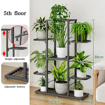 Indoor Plant Stand Flower Rack 5 Tier 7 Tier Flower Pot Shelf Storage Display Organizer Rack For Garden Balcony Home