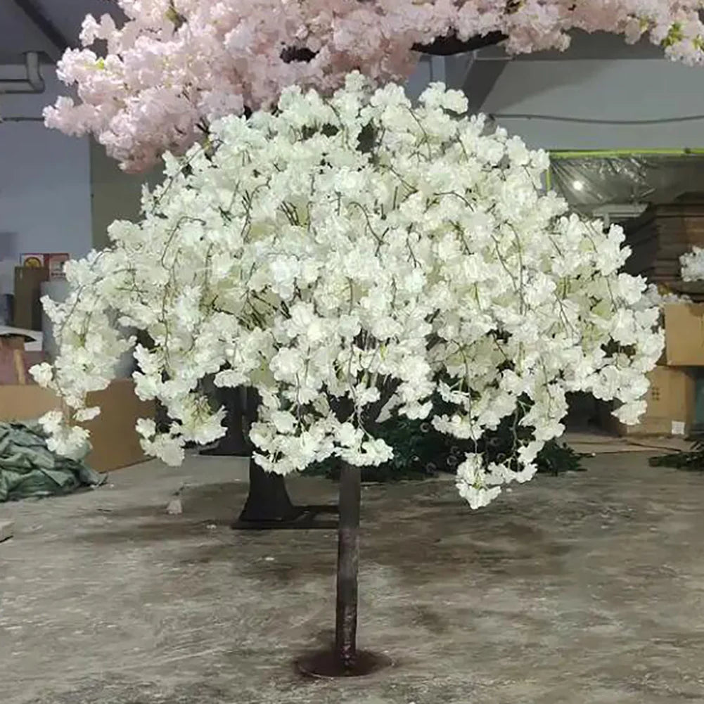 Cherry Blossoms Artificial Flowers Tree Weeping Willow Plants for Indoor Outdoor Home Wedding Party Opening Shopping Mall Décor