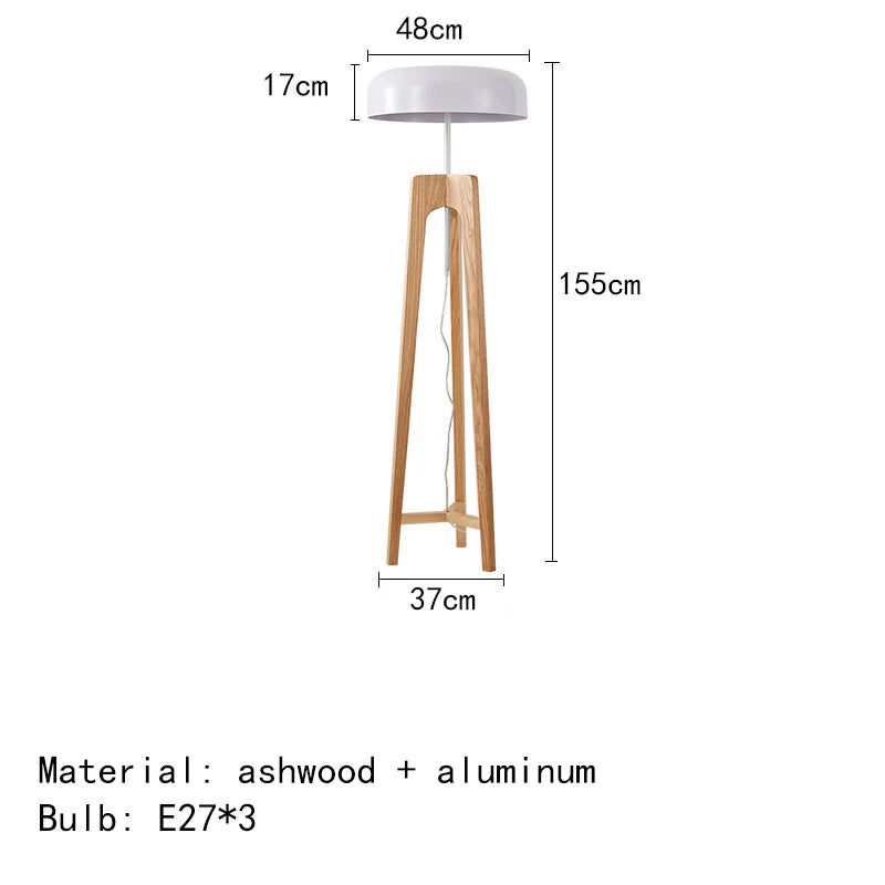 Pileo Porada Floor Lamp Classical wood lamp E27 Bulb Home Art Deco Atmosphere Lighting Hotel Bedroom Shop farmhouse light