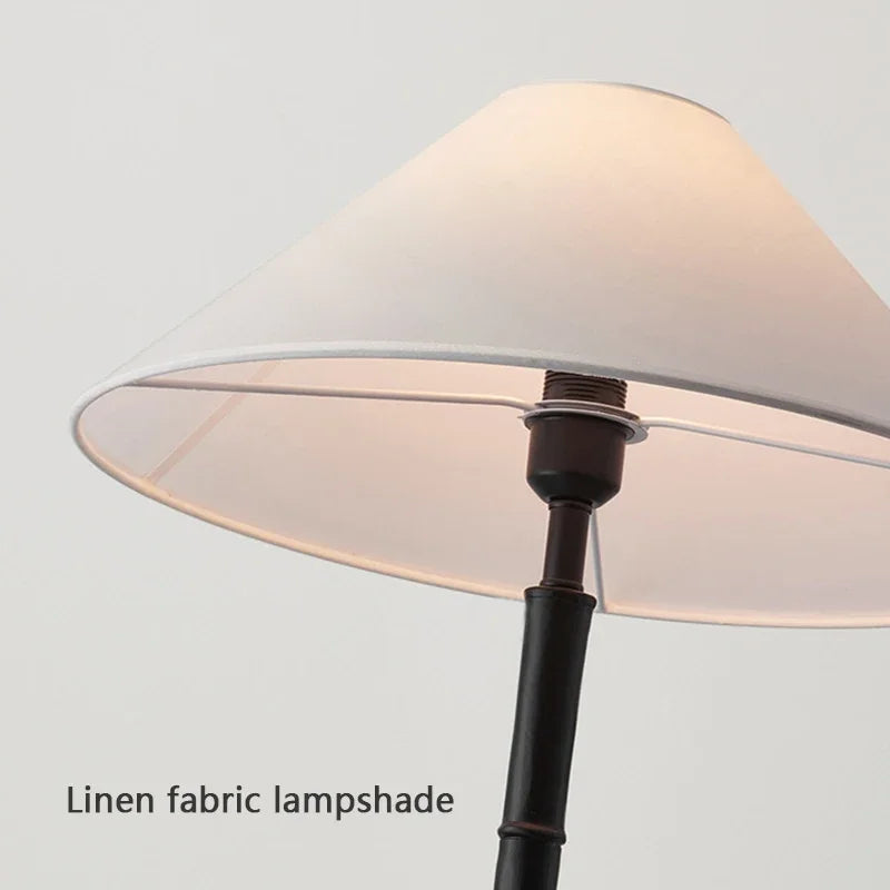 Wabi-Sabi Style Retro Bamboo Floor Lamps New Chinese Living Room Sofa Side Standing Table Lights Lighting Bedroom Bedside Lamp