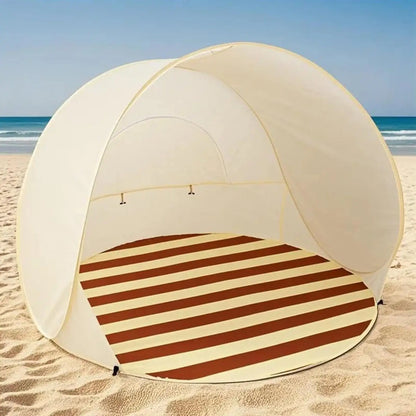 Outdoor Portable Camping  One Click Open 3-4 People Tent Large Space Sunshade Beach Sun Shelter Tent Garden Beach Tent Reusable